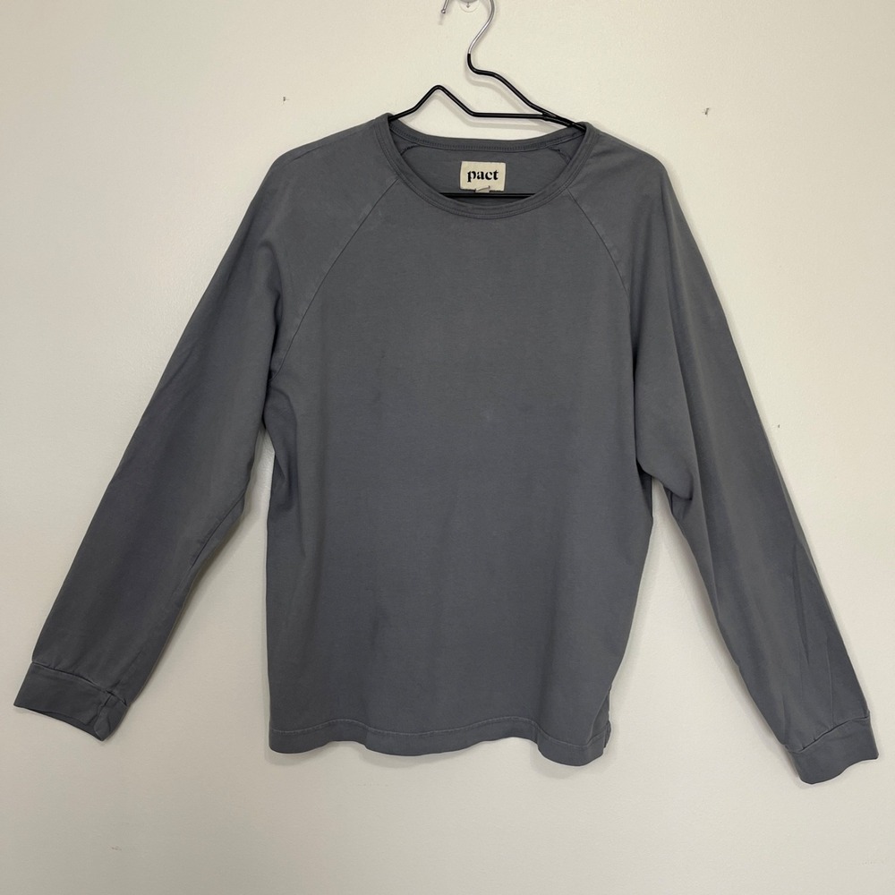 Pact Organic Cotton Long Sleeve Tee Mens M Sustainable Eco Friendly